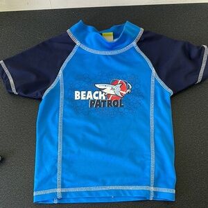 Blue UV Protection Rashguard Swim Top